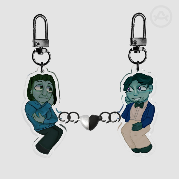 Necroromantics (Gravedigger x Morbid Romantic) Keychain