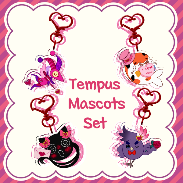 Tempus VG Mascot Valentine's Day keychains