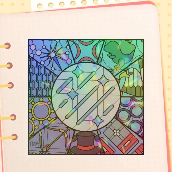 StarsEN Oshi Marks TRANSPARENT Stained Glass Sticker