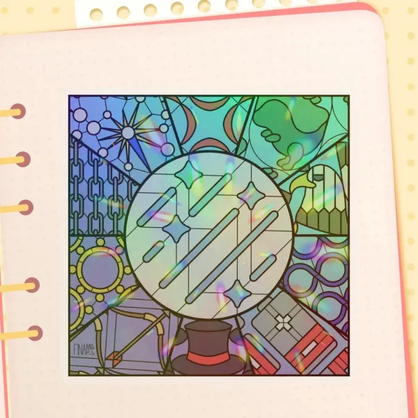 StarsEN Oshi Marks TRANSPARENT Stained Glass Sticker