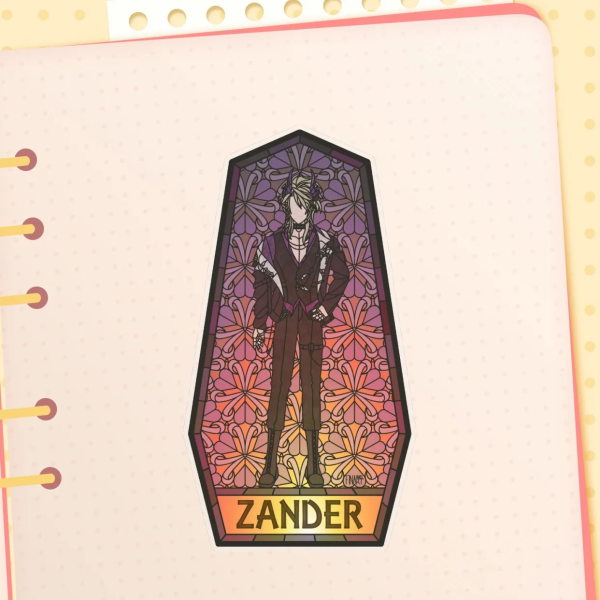 Zander Netherbrand TRANSPARENT Stained Glass Sticker