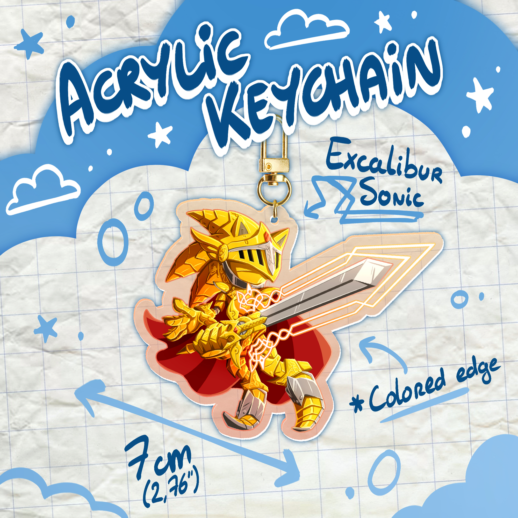 Excalibur Sonic - Acrylic Keychain