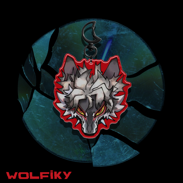 Gachiakuta Rudo wolf epoxy keychain