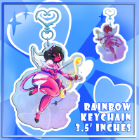 "Cupid" Rainbow Acrylic Keychains