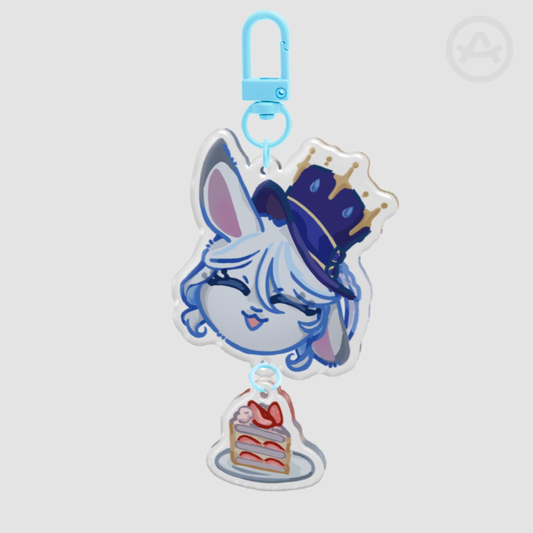 Furina + Cake Epoxy Connection Acrylic Keychains