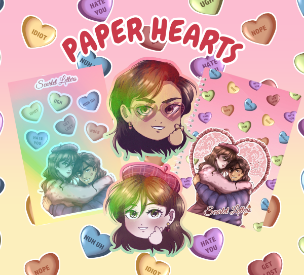 Scarlet Letters Heart Season "Paper Hearts" Set
