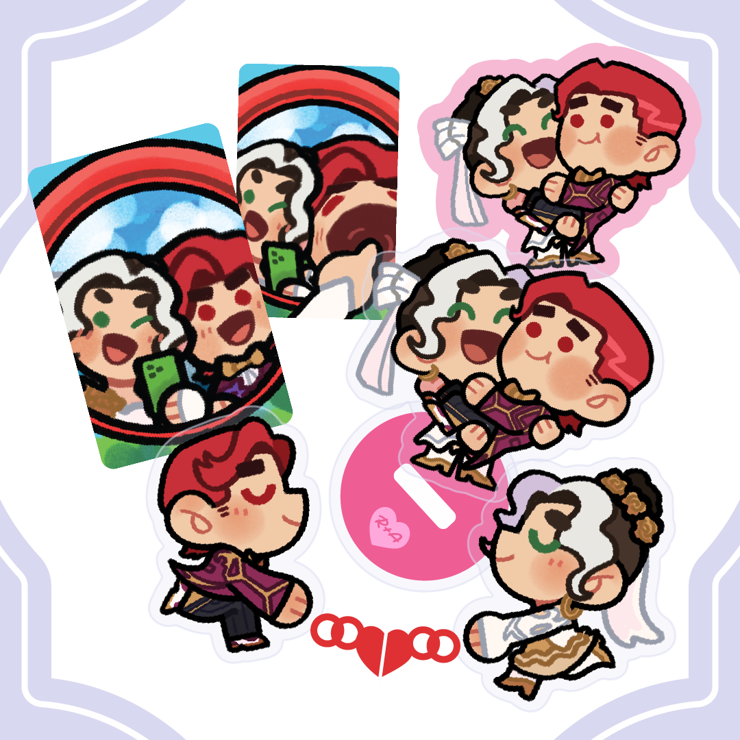 Rogue & Gambit Wedding Acrylic Standee [Marvel Rivals] by Beans
