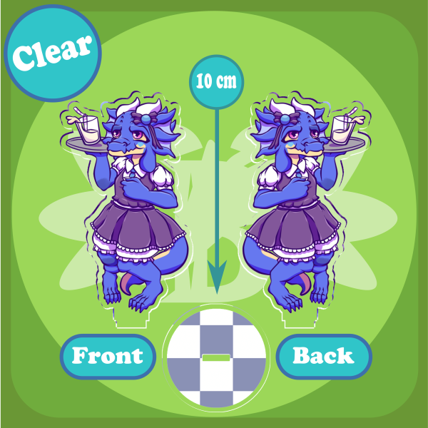 Blärliz Maid - Standee / Figura 2D (Clear)