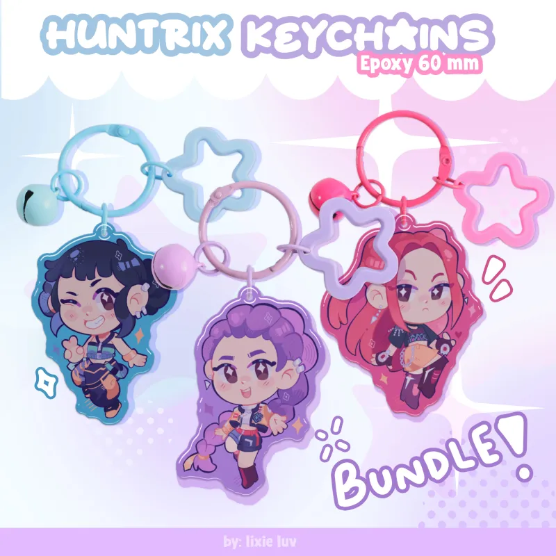 BUNDLE Huntrix Keychains by Lixie Luv - ACGGOODS