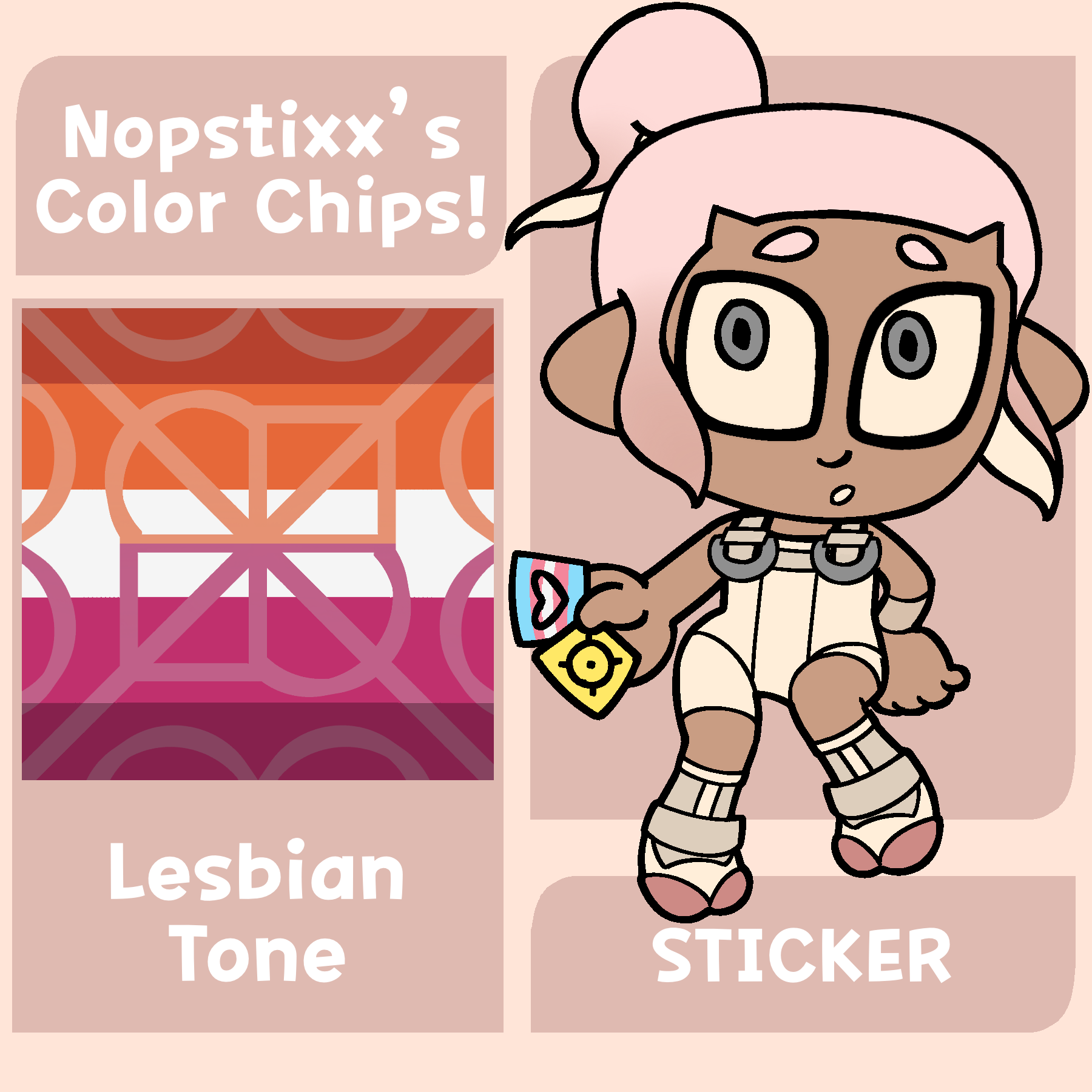 Color Chip Sticker (Lesbian)