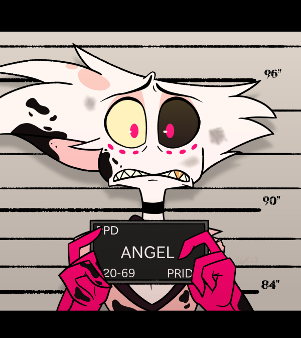 Angel and Alastor Mugshot Magnet Set