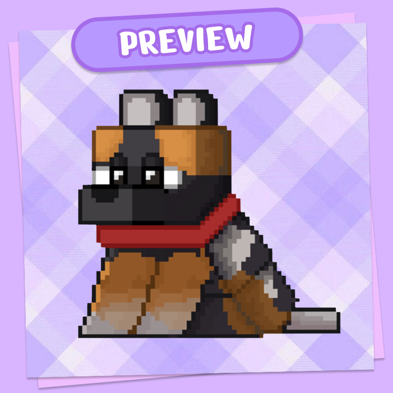 Spotted Minecraft-Inspired Wolf Die Cut Sticker