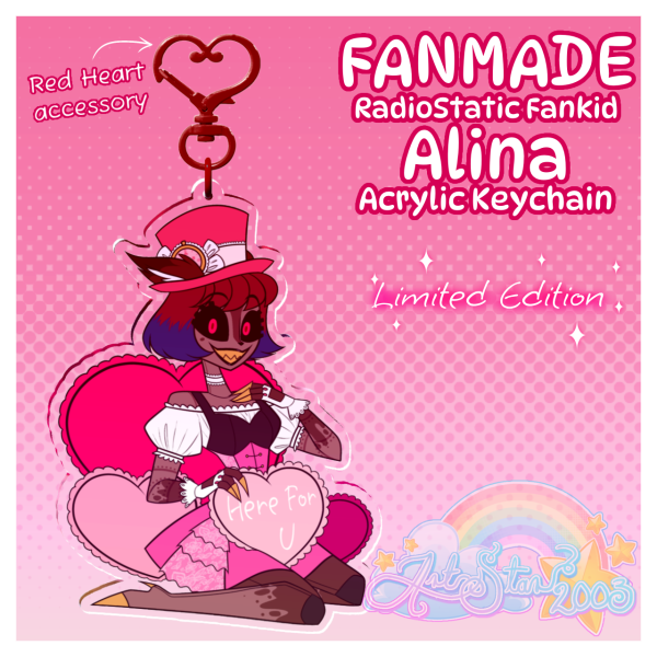 FANMADE Alina (RadioStatic Fankid) Valentine Acrylic Keychain