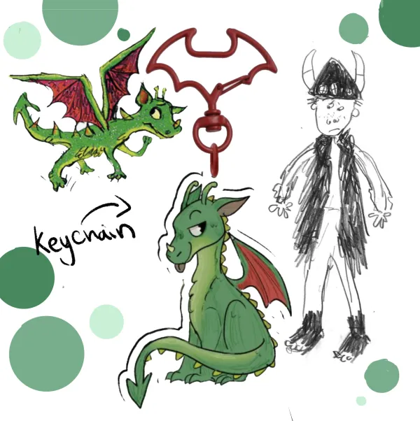 Toothless book design keychain Httyd