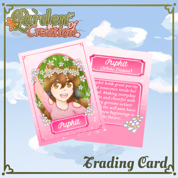 Garden of Creations Collab - Pupkit Trading Card