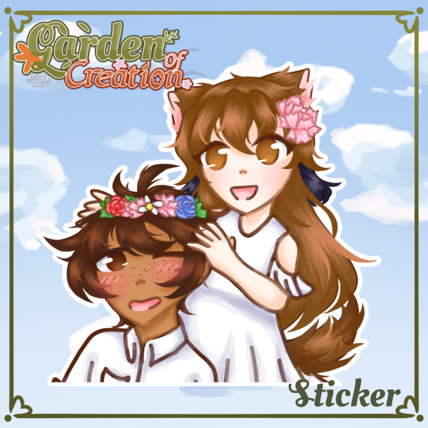 Pupkit with Cookie - Garden of Creations Collab - Sticker