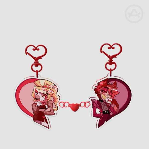 Magnetic Keychain Valentine's Day Charlie x Alastor
