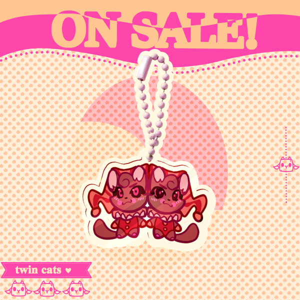Cat Twins Keychain