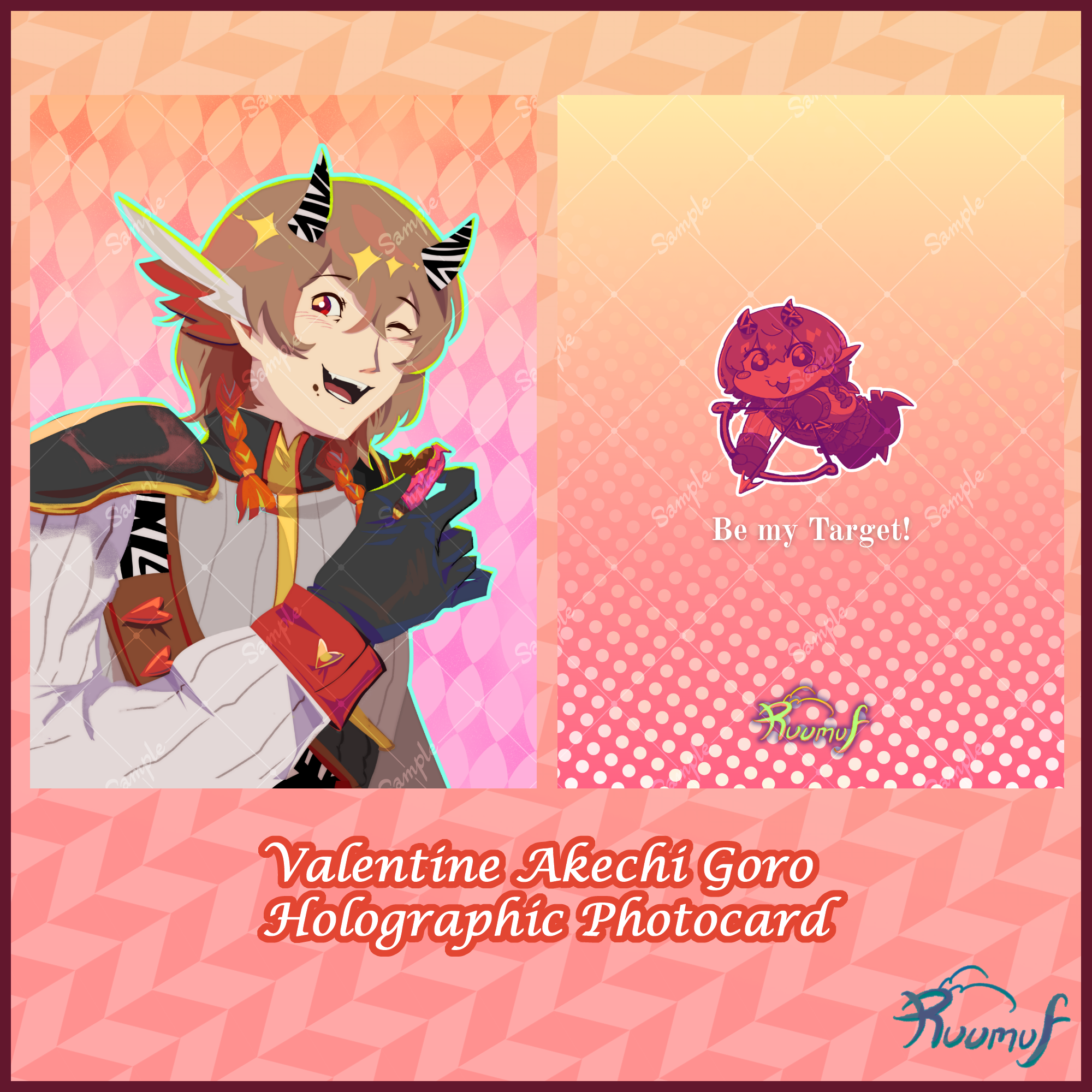 Valentine Akechi Goro Holographic Photocard