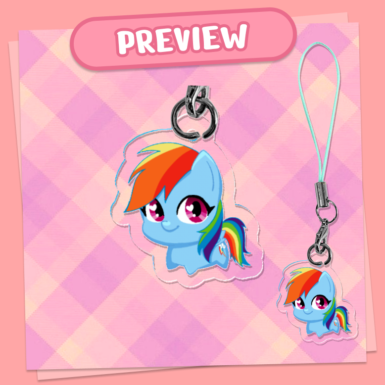 Rainbow Dash Phone Charm