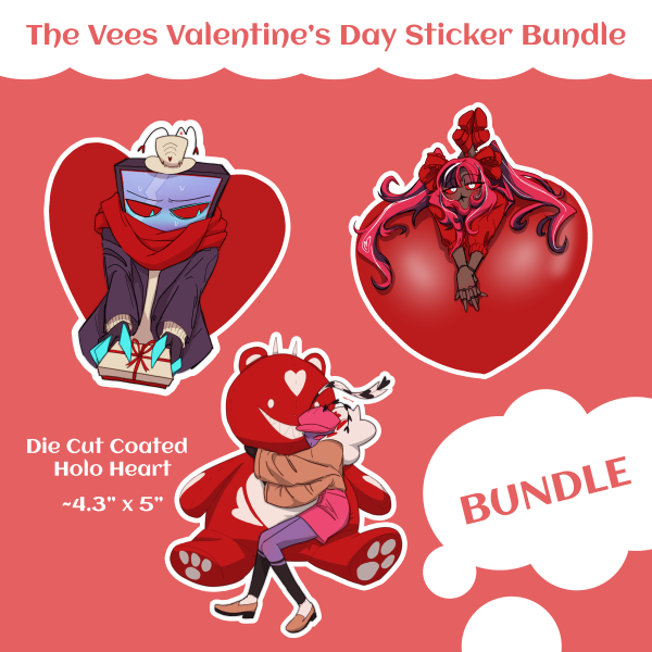Vees Valentine's Day sticker bundle