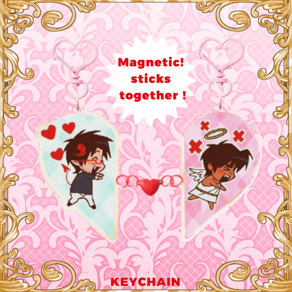 RUN FROM LOVE || CUPIDS BOW || Magnet Keychains