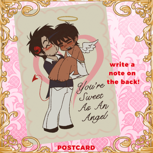 SWEET ANGEL || CUPIDS BOW || Postcard