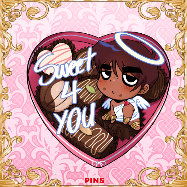 SWEET 4 YOU || CUPIDS BOW || Heart Shape Holographic Badge