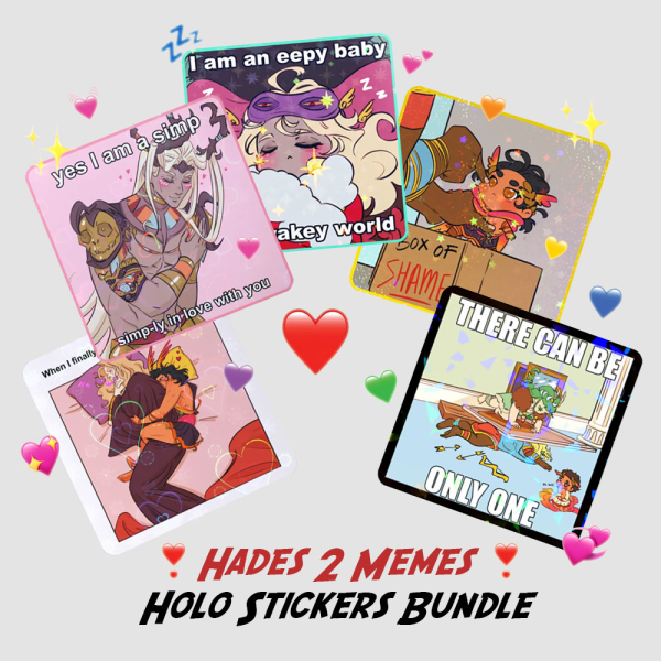 Hades 2 Memes Holo Stickers Bundle