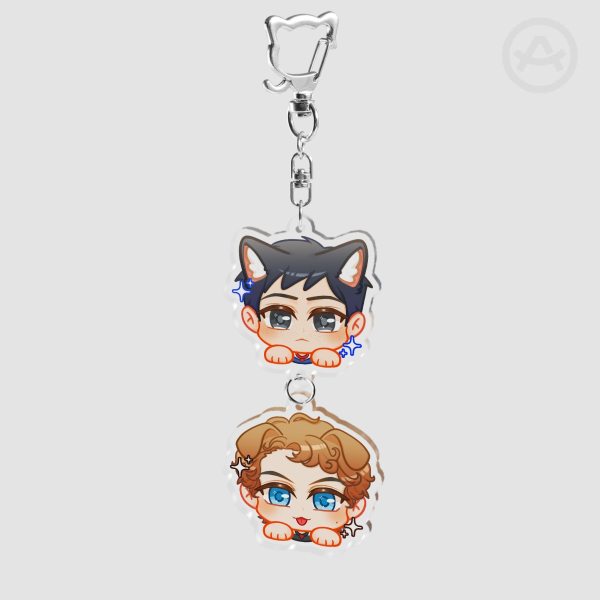 Hollanov Acrylic Chibi Linked Keychain || Heated Rivalry