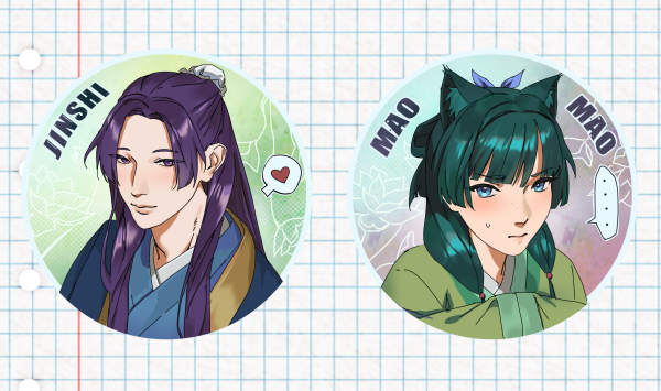 Jinshi and Mao Mao pins