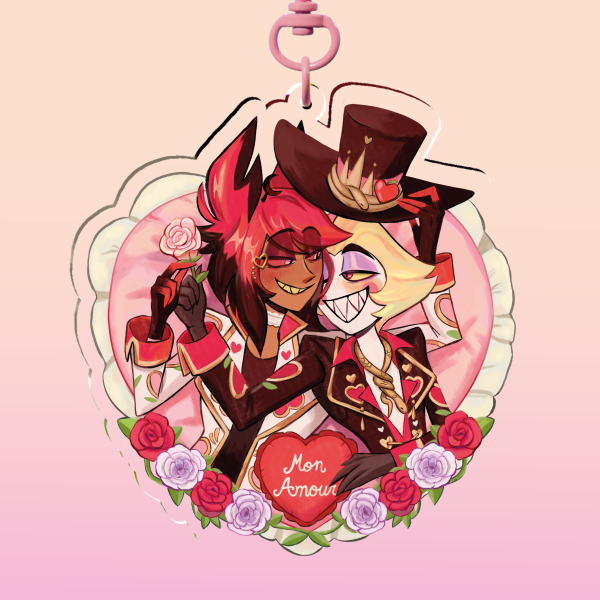 Radioapple "Mon Amour" Valentine | 8cm Acrylic Keychain