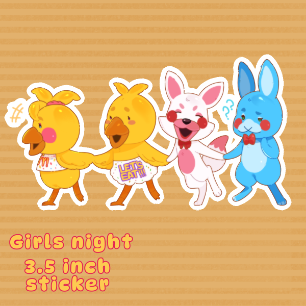 Fnaf Girl night sticker