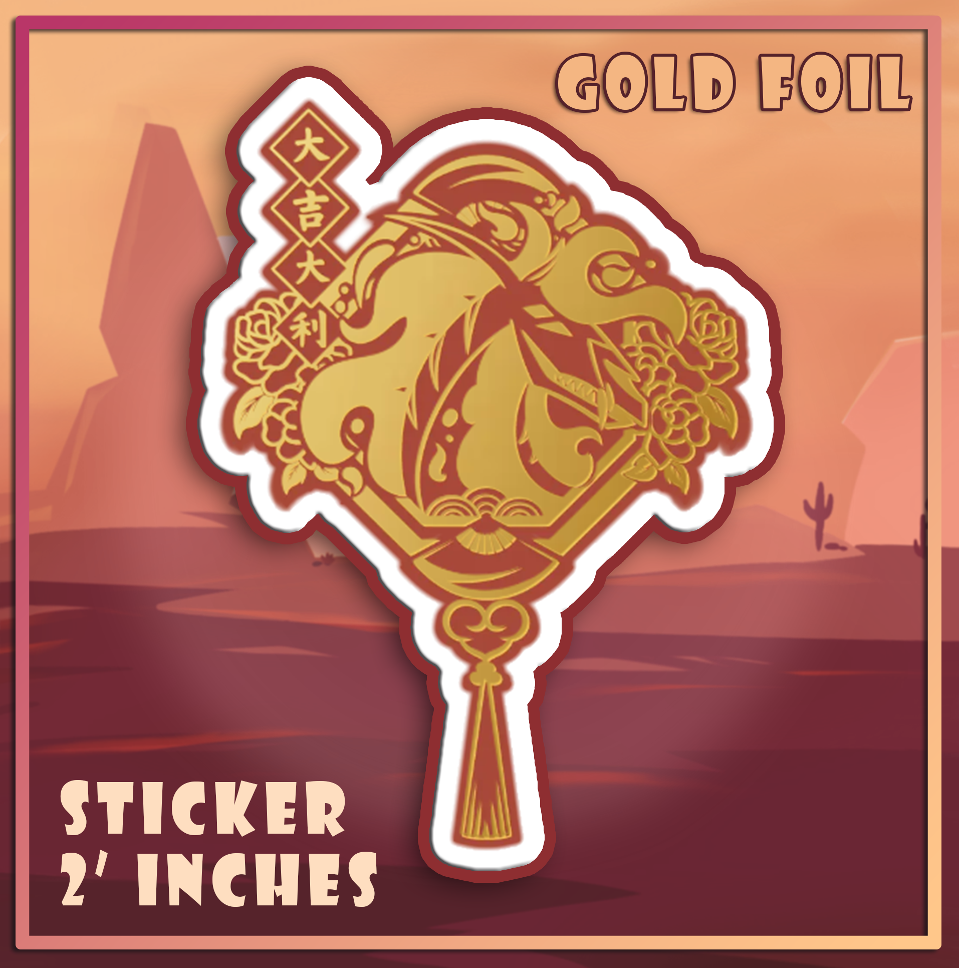 [Bombproof] Lunar New Year -Hot Foil Sticker