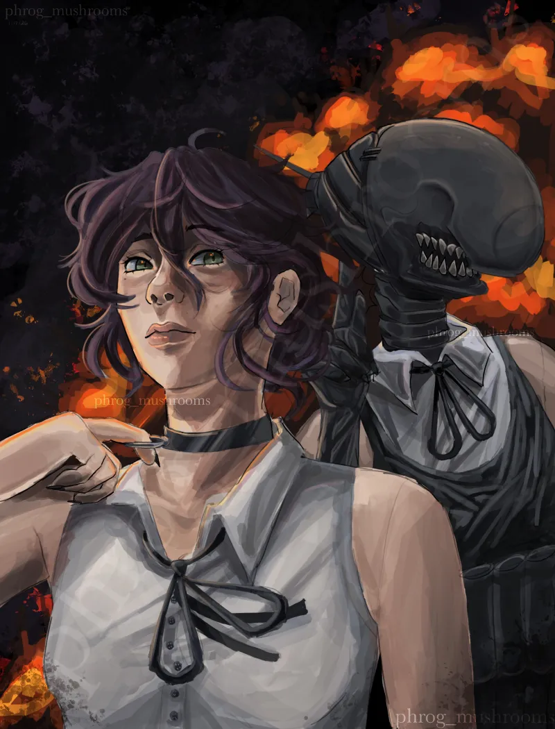 Reze & Bomb Devil by Phrog ⋆˚꩜｡ - ACGGOODS