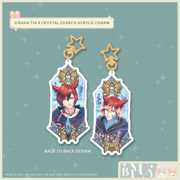 FFXIV G'raha Tia x Crystal Exarch [Acrylic Charm]