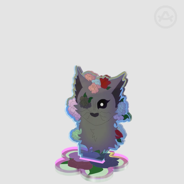 (OC) Fiona the Flower Cat Rainbow Acrylic Standees