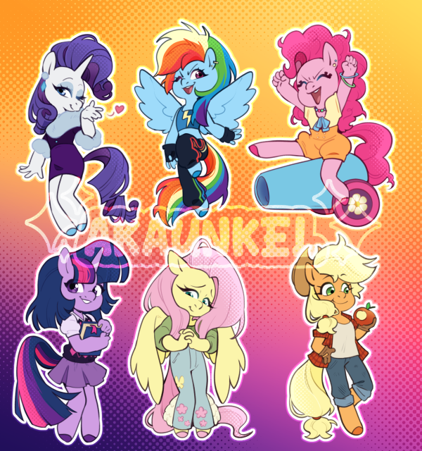 Mane 6! (sticker set)