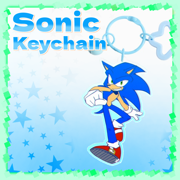 Sonic Colored Edge Acrylic Keychain