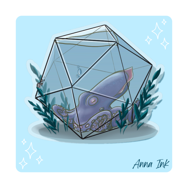 Kraken D20 Clear Sticker