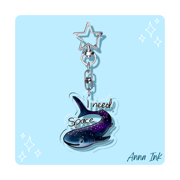 Space Shark Keychain