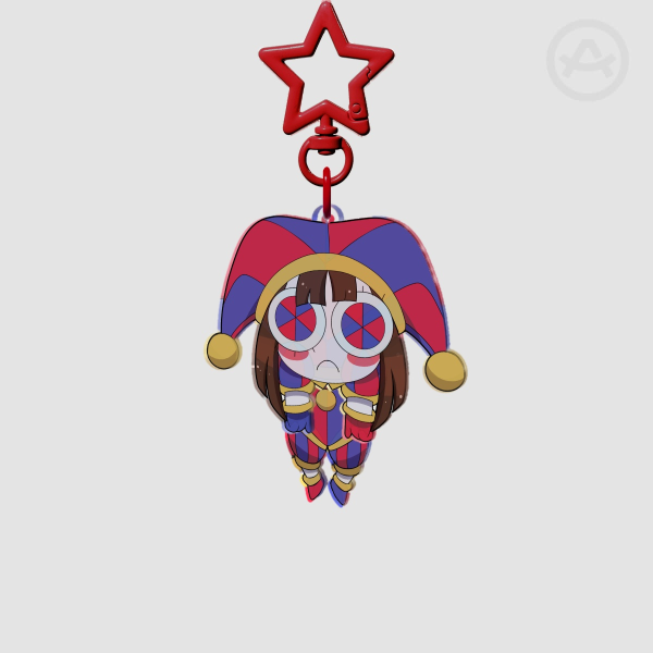 Pomni wagging keychain