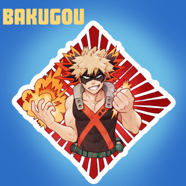 Bakugou Die Cut Sticker