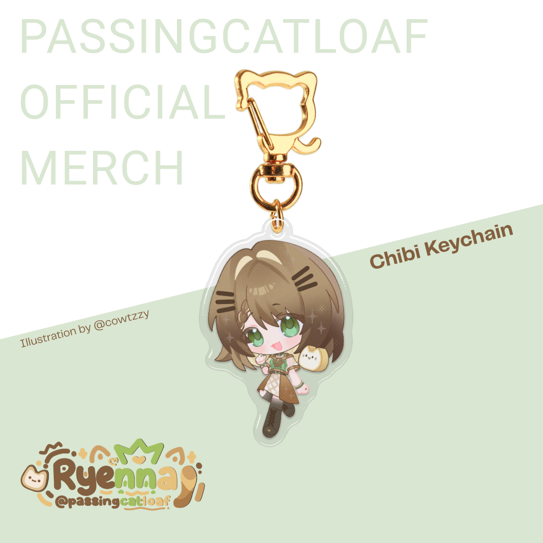 【Passingcatloaf Official Merch】Ryenna 1.0 Chibi Acrylic Keychain