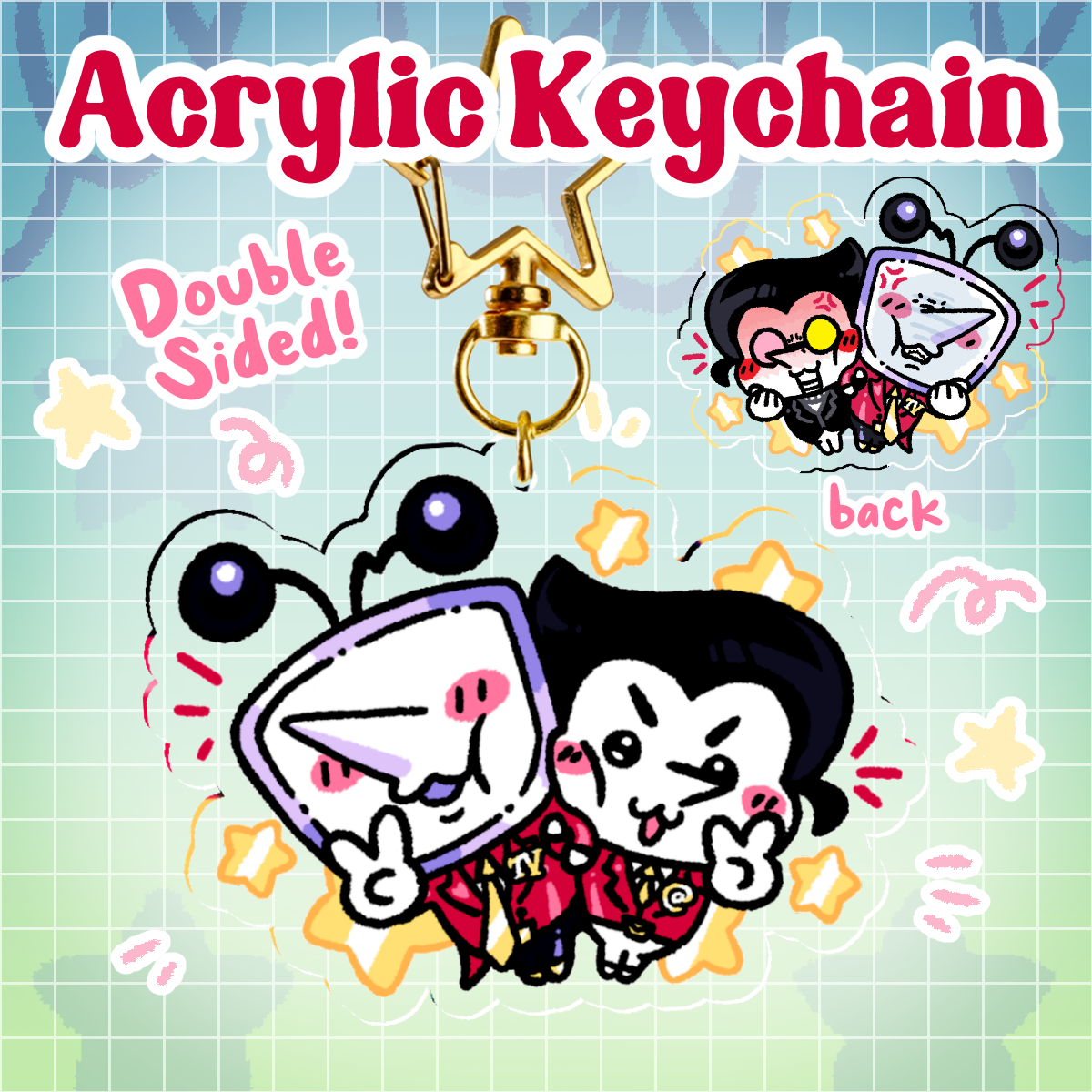 Spamtenna Reversible Acrylic Keychain - [Deltarune]