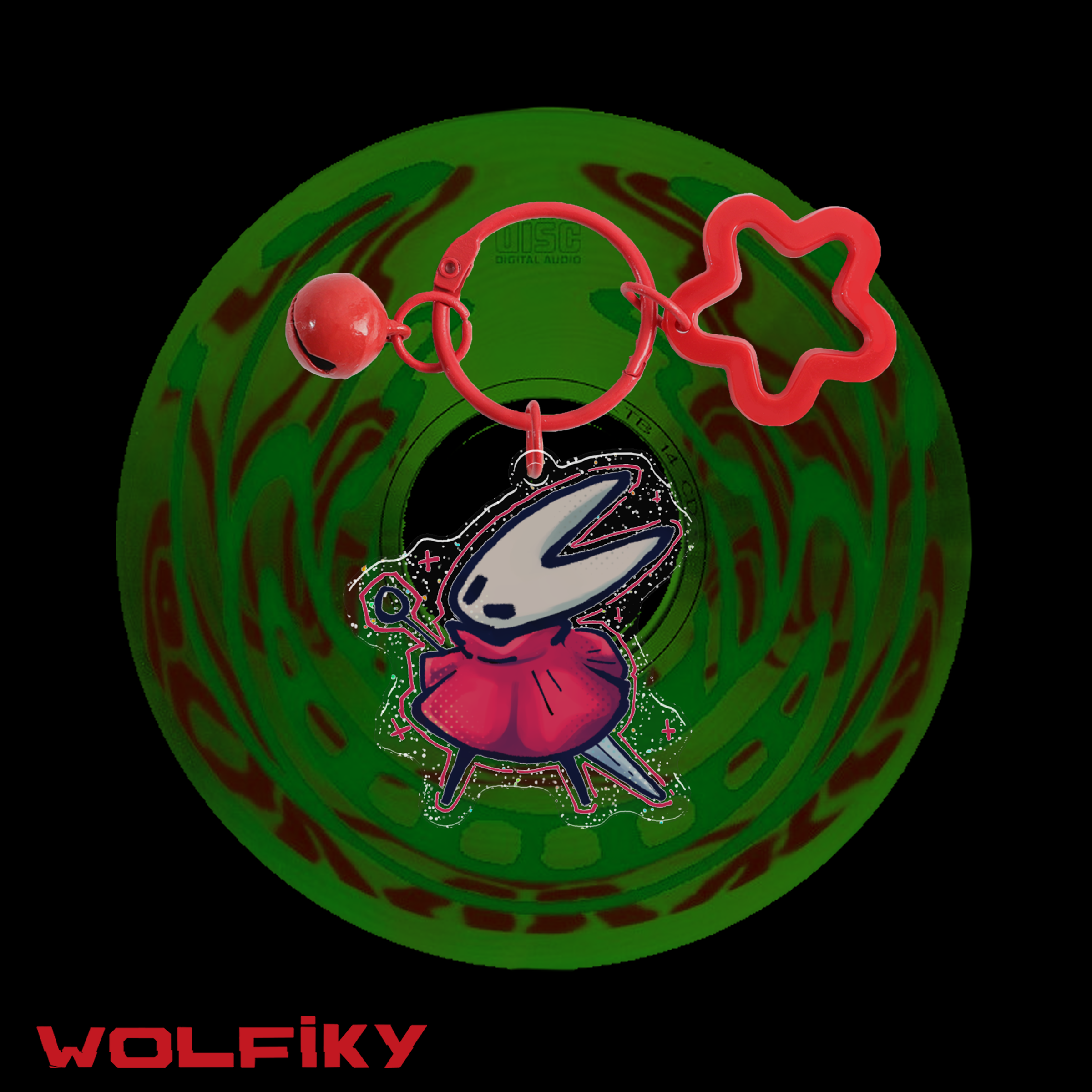 Cute Hornet Epoxy Glitter Acrylic Keychain