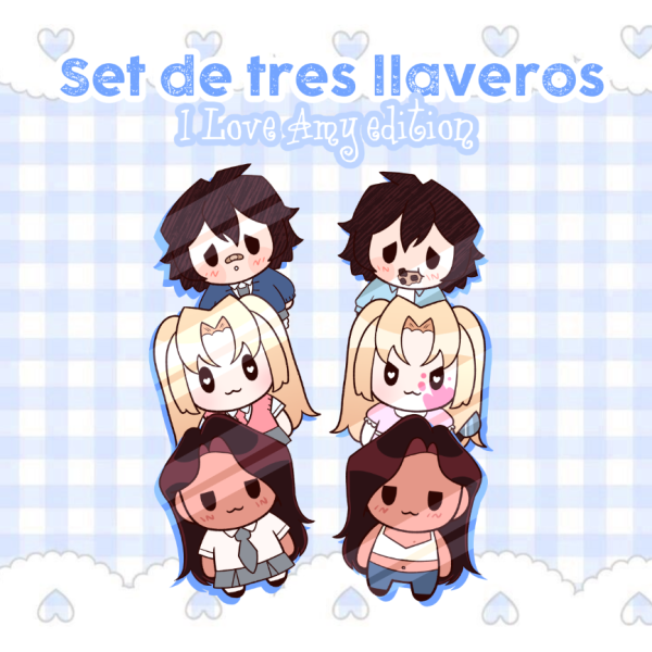 Set 💙 I Love Amy LLAVEROS | KEYCHAINS