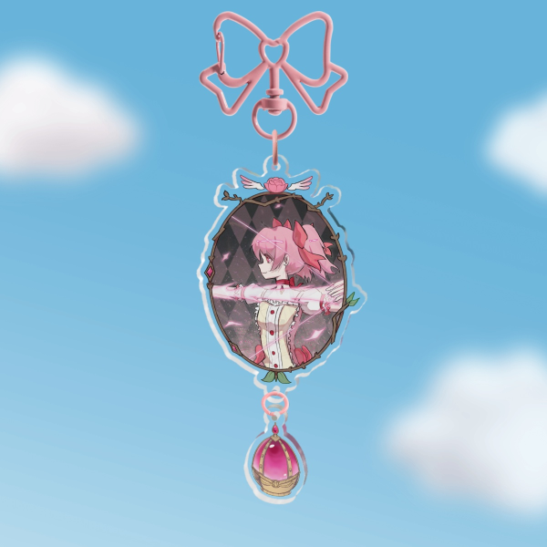 Madoka Kaname Connection Double Sided Keychain [Puella Magi Madoka Magica]