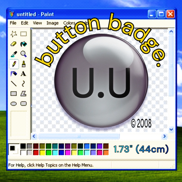 Grey Emoticon || Button Badge Series