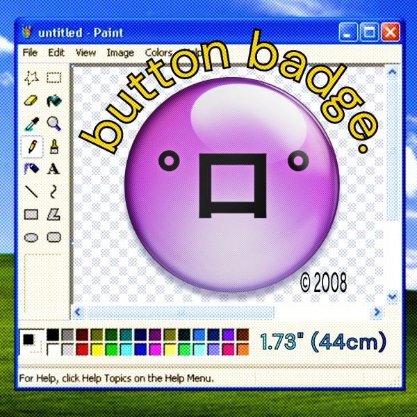 Lilac Emoticon || Button Badge Series